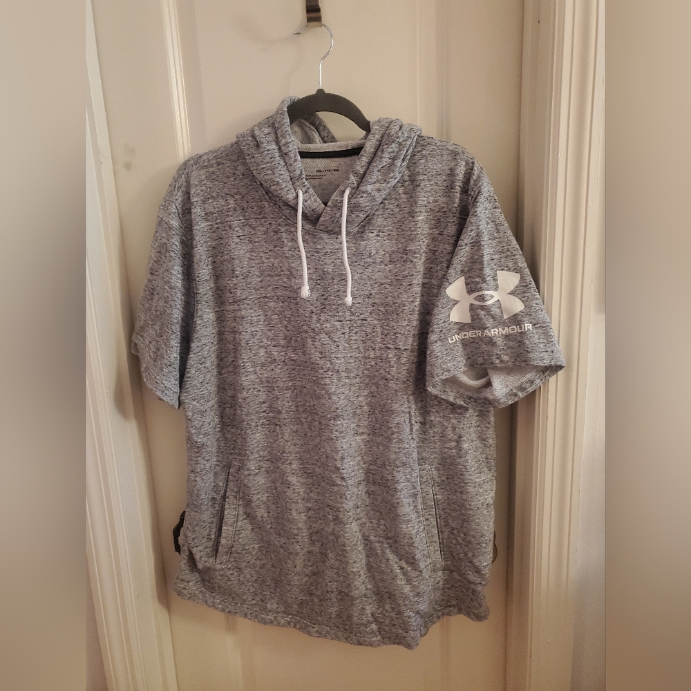 Under Armour Rival Fleece Short Sleeve Hoodie Pullover Sweatshirt Men's XXL